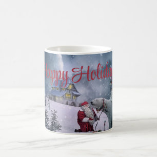 Bär, Weihnachtsmann und Kleines Haus Kaffeetasse