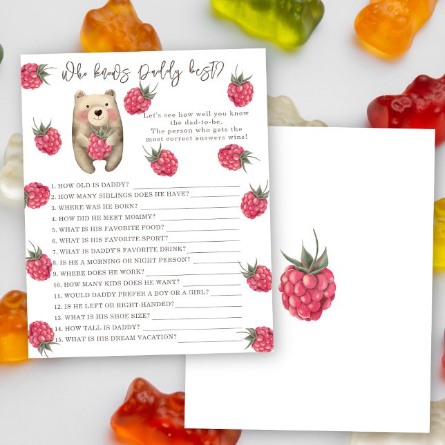 Bär - Wer kennt Papa Best Game Baby Dusche? (Von Creator hochgeladen)