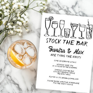 Bar Whimsical Cocktail Drinks Verlobung lagern Einladung