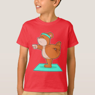 Bär Yoga Fitness Gymnastik T-Shirt