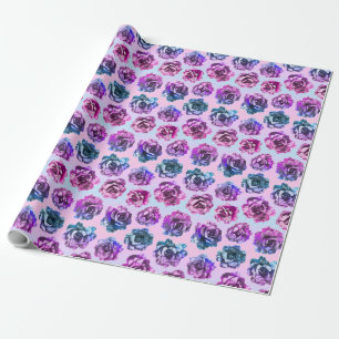 bara no seidou, kühne pastellfarbene Rose: Geschenkpapier