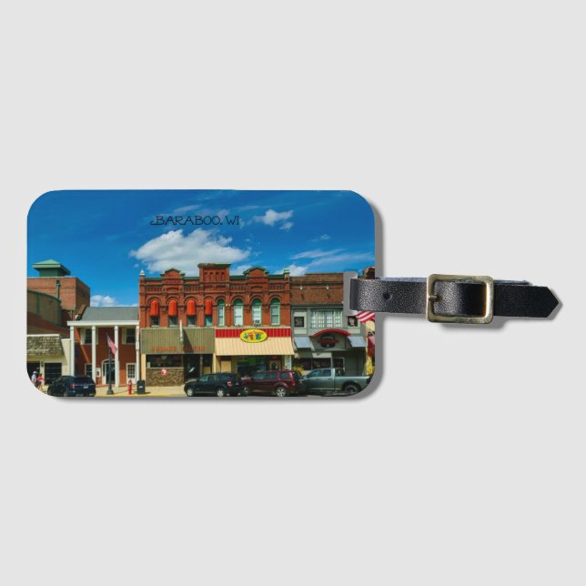 Baraboo, Wisconsin Gepäckanhänger (Vorderseite (Horizontal))