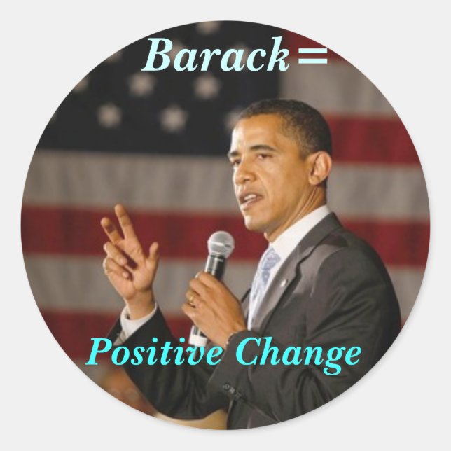 Barack = Aufkleber für positive Veränderung (Vorderseite)