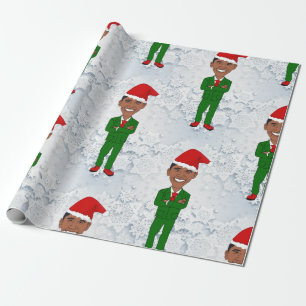 Barack-Bama-Santas-Packpapier Geschenkpapier