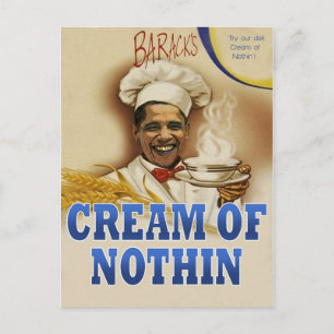Barack-Creme der nackten Postkarte