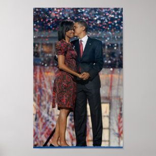 BARACK ET AFFICHE DE MICHELLE OBAMA