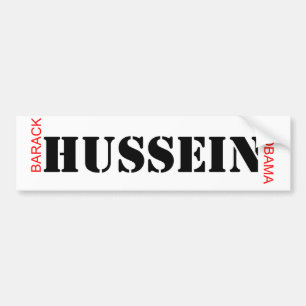 Barack HUSSEIN Obama - der moslemische Präsident Autoaufkleber