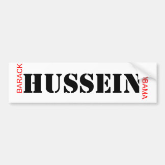 Barack HUSSEIN Obama - der moslemische Präsident Autoaufkleber