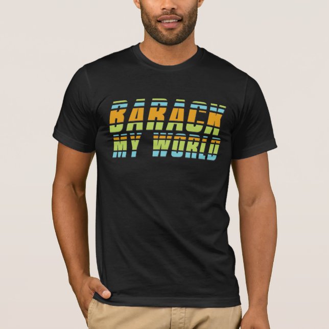 Barack meine Welt Stripes Shirt (Vorderseite)