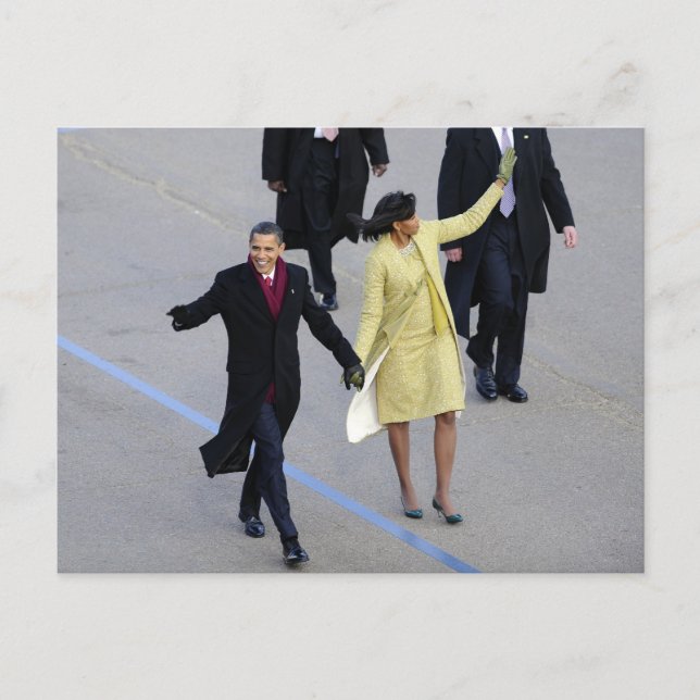 Barack & Michele Obama Postkarte (Vorderseite)