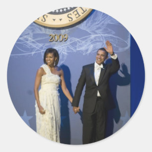 Barack & Michele Obama Runder Aufkleber