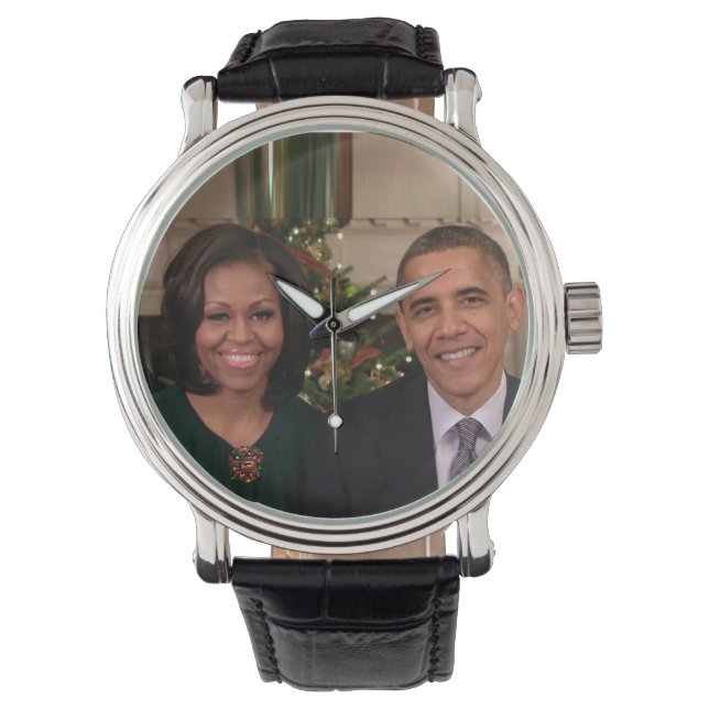 Barack & Michelle 2012 - Watch Armbanduhr (Vorderseite)