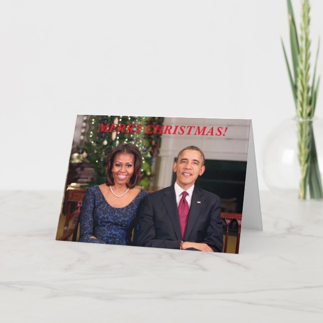 Barack & Michelle 2013WA-Grußkarte Feiertagskarte (Vorderseite)