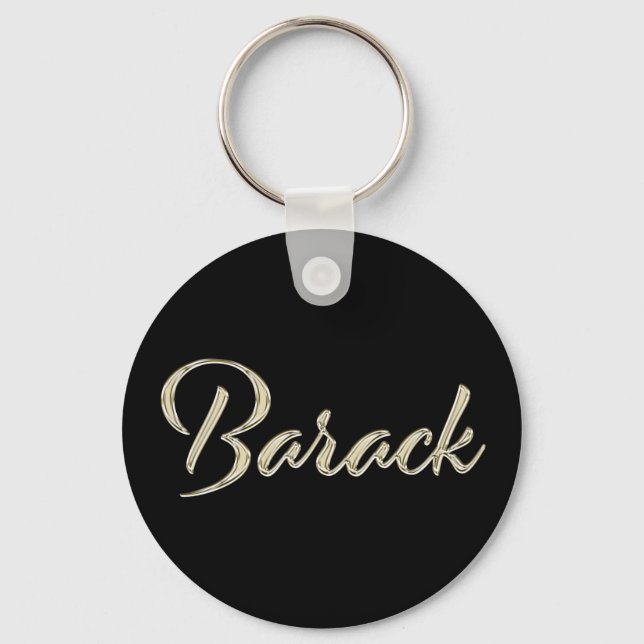 Barack-Name des Buttons Schlüsselanhänger (Vorderseite)