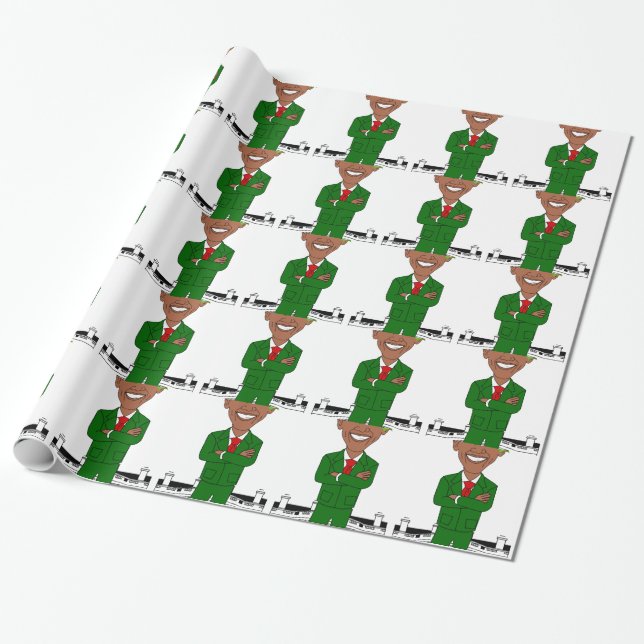 Barack-Oama-Santa-Klub Geschenkpapier (Ungerollt)