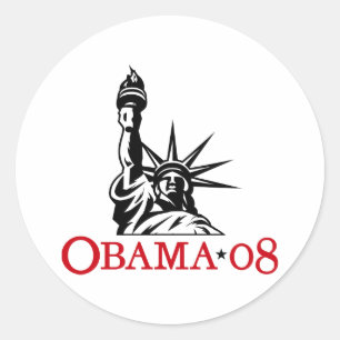 Barack Obama 2008 Statue of Liberty Sticker