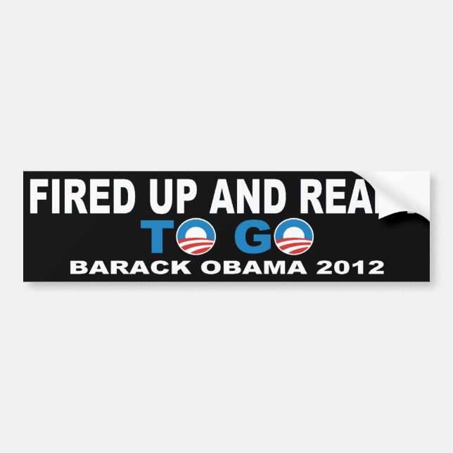 Barack Obama 2012, der oben gefeuert wird und Autoaufkleber (Vorne)