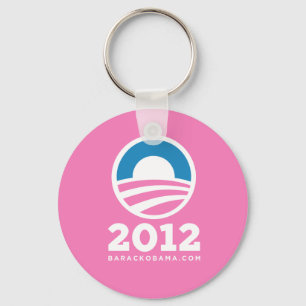 Barack Obama 2012 "O"-Logo (Rosa) Schlüsselanhänger