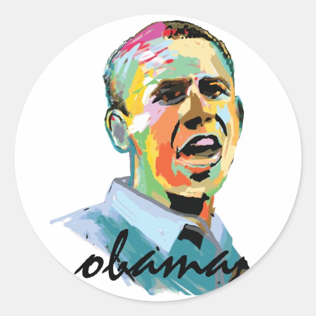 Barack Obama 2012 Runder Aufkleber (Vorderseite)
