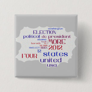 Barack Obama 2012 Wolken-Knopf Button