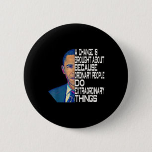 Barack Obama 44. Präsident Politische Zitate Button