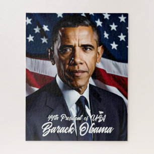 Barack Obama 44. Präsident & USA Flag