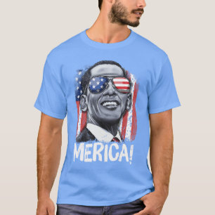 Barack Obama 4. Juli Merica Männer Frauen USA Amer T-Shirt