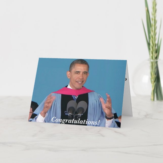 Barack Obama Abschluss-Gruß-Karte Karte (Vorderseite)