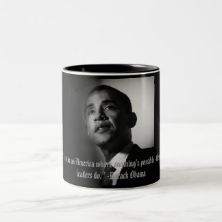 Barack Obama "Amerikaner… glauben noch an… Zweifarbige Tasse