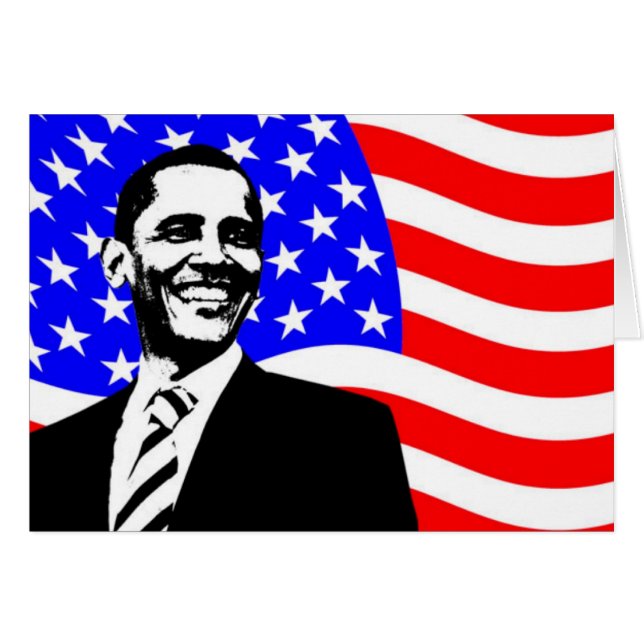 Barack Obama amerikanische Flagge (Vorderseite (Horizontal))