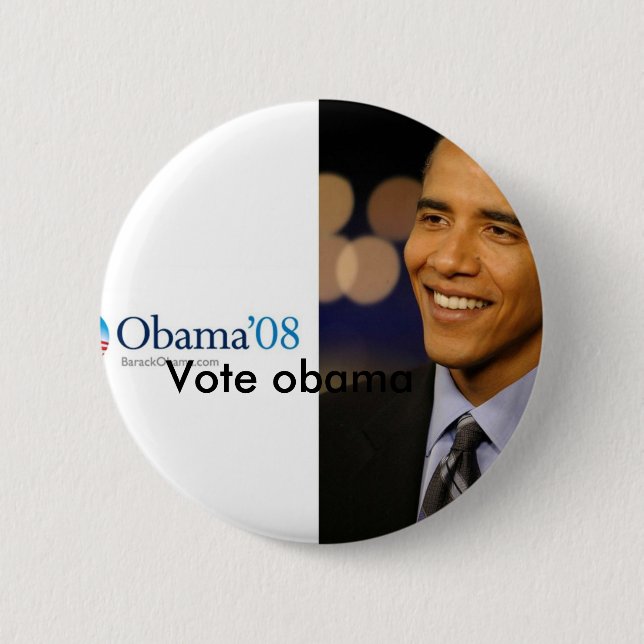 Barack Obama &apos; 08 Desktop Wallpaper, Button (Vorderseite)