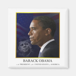 Barack Obama avec JFK - Magnet