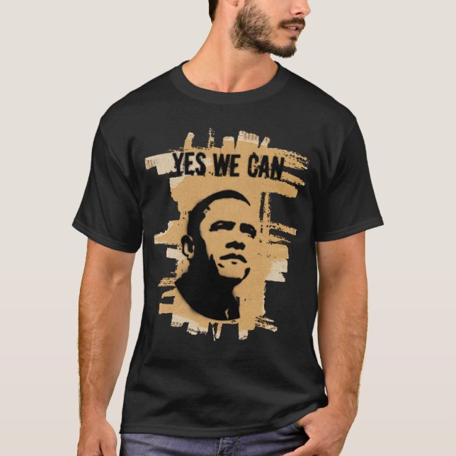 Barack Obama (beide Seiten) Schablone… - besonders T-Shirt (Vorderseite)
