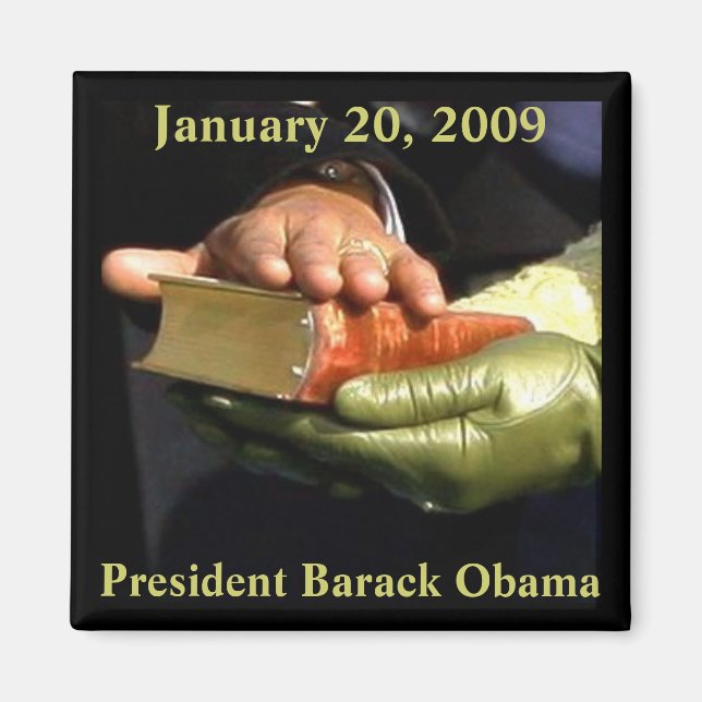 Barack Obama Bible Souvenir Magnet (Vorne)