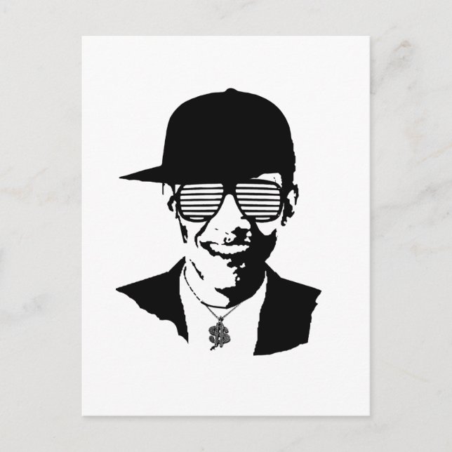 Barack Obama Bling Postkarte (Vorderseite)