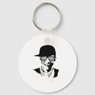 Barack Obama Cap Bandana Glasses Schlüsselanhänger