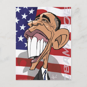 Barack Obama Caricature Carte postale