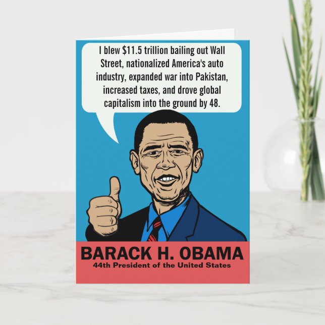 Barack Obama Carte personnalisable (Devant)