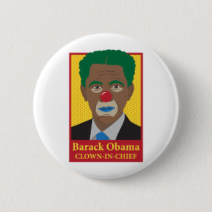Barack Obama Clown Button