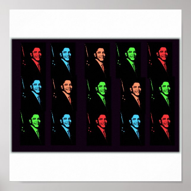 Barack Obama Collage Poster (Vorne)