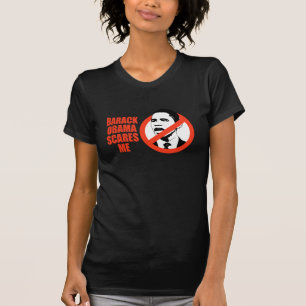 BARACK OBAMA EFFRAYE LE T-SHIRT JE/ANTI-OBAMA
