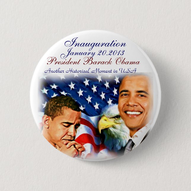 Barack Obama Einweihung2013_Button Button (Vorderseite)