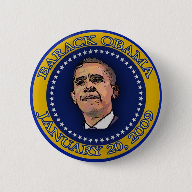 Barack Obama Einweihungs-Siegel-Andenken Button (Vorderseite)