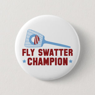 Barack Obama: Fliegeswatter-Meister Button