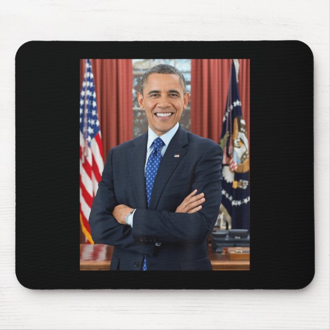 Barack Obama Foto 44. Präsident Potus Patriotic Mousepad (Vorne)