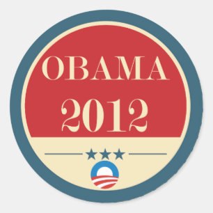 Barack Obama für 2012 Runder Aufkleber