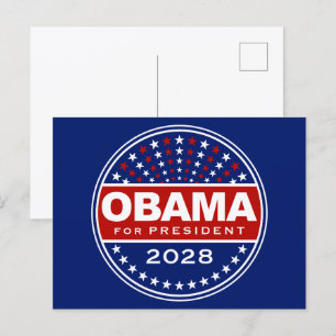 Barack Obama für Präsident 2028 Postkarte
