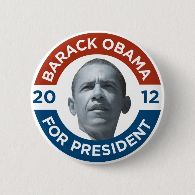Barack Obama für Präsidenten 2012 Button (Vorderseite)