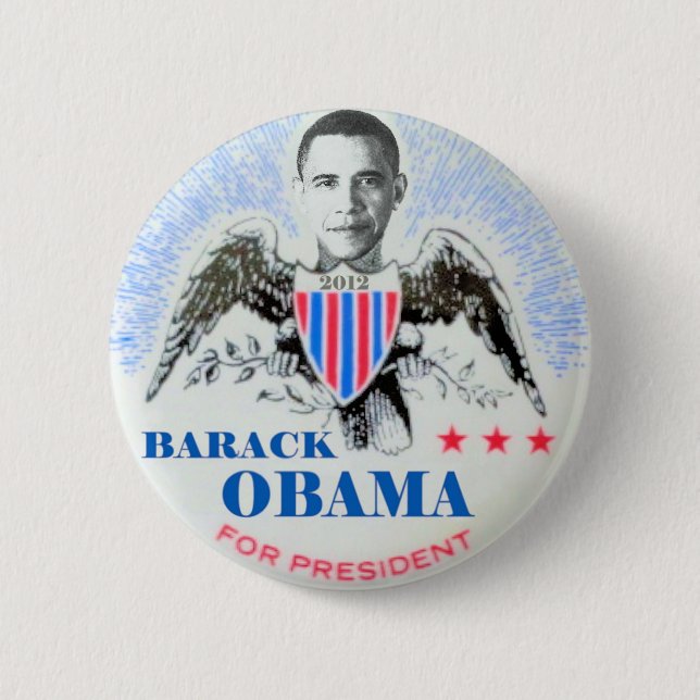 Barack Obama für Präsidenten? Im Jahre 2012? Button (Vorderseite)