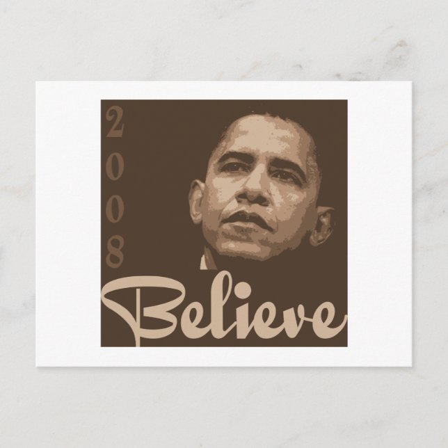Barack Obama glaubt Postcard Postkarte (Vorderseite)